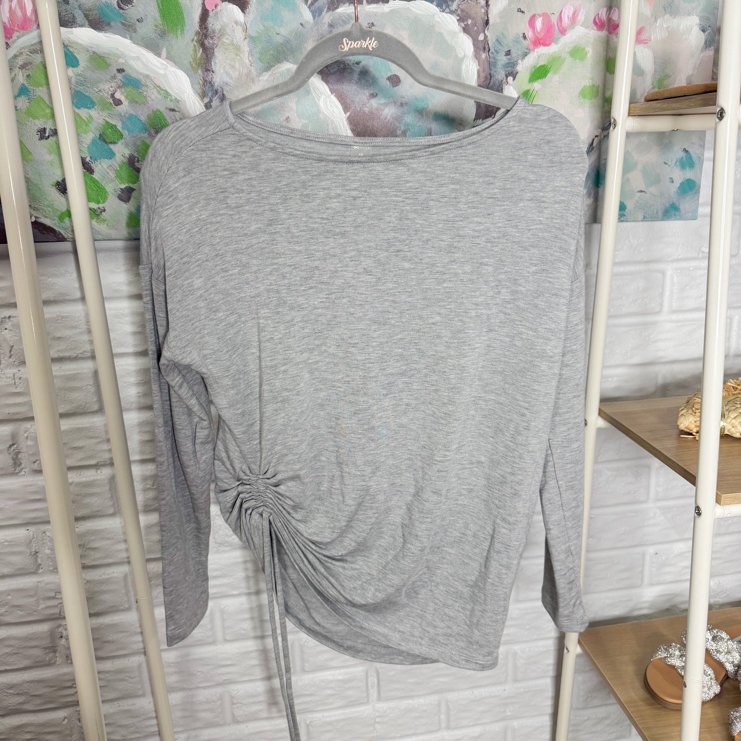 Lou & Grey SignatureSoft Wide Leg Pants & Cinched Shirt Set (XS)