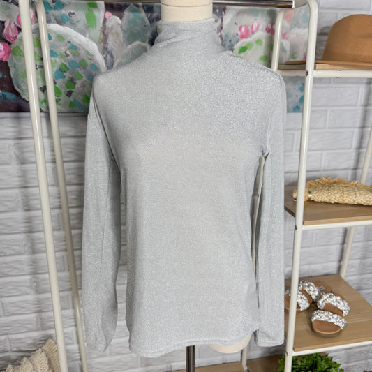 Longbida Silver Shimmer Turtleneck (L)