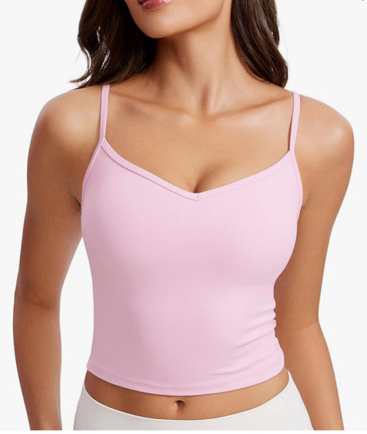 CRZ Yoga Pink Butterluxe Sweatheart Longline Sports Bra (M)