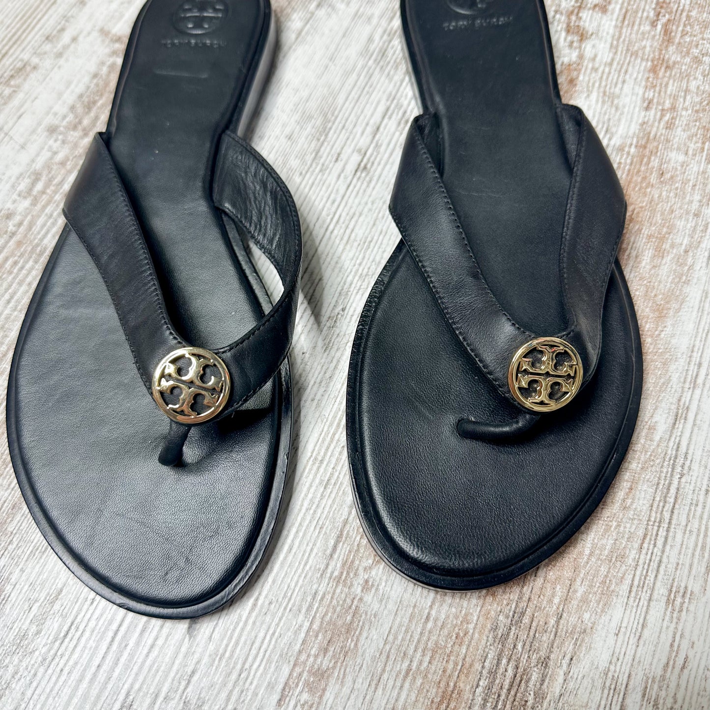 Tory Burch Black Benton Thongs (10)