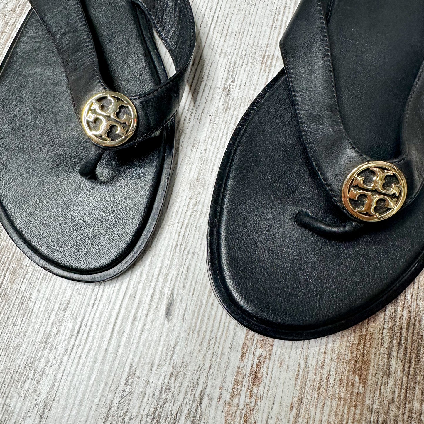 Tory Burch Black Benton Thongs (10)