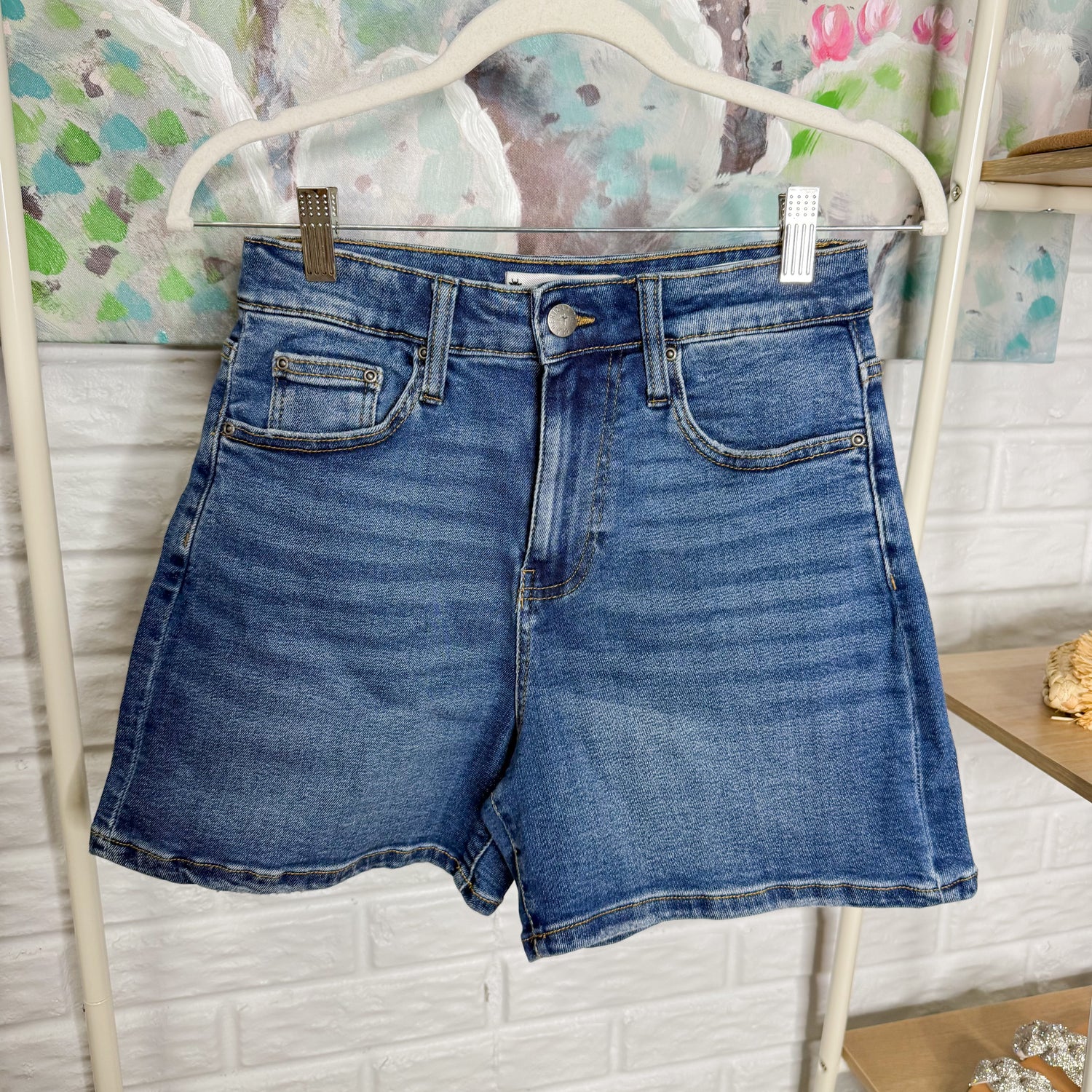 American Tall Medium High Rise Denim Shorts (27 tall)