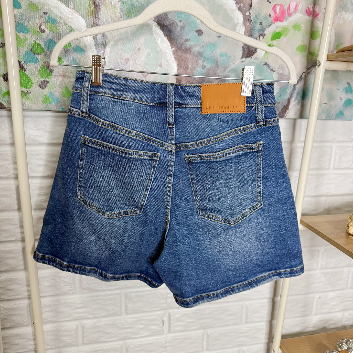 American Tall Medium High Rise Denim Shorts (27 tall)