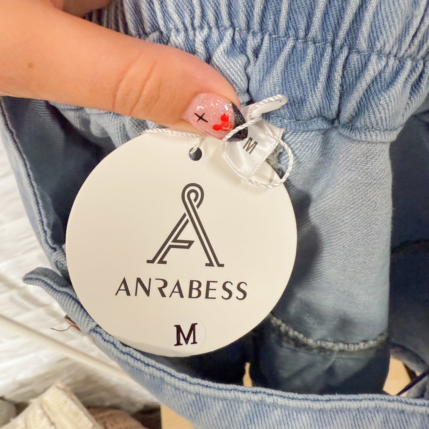 Anrabess New High Waisted Denim Shorts (M)