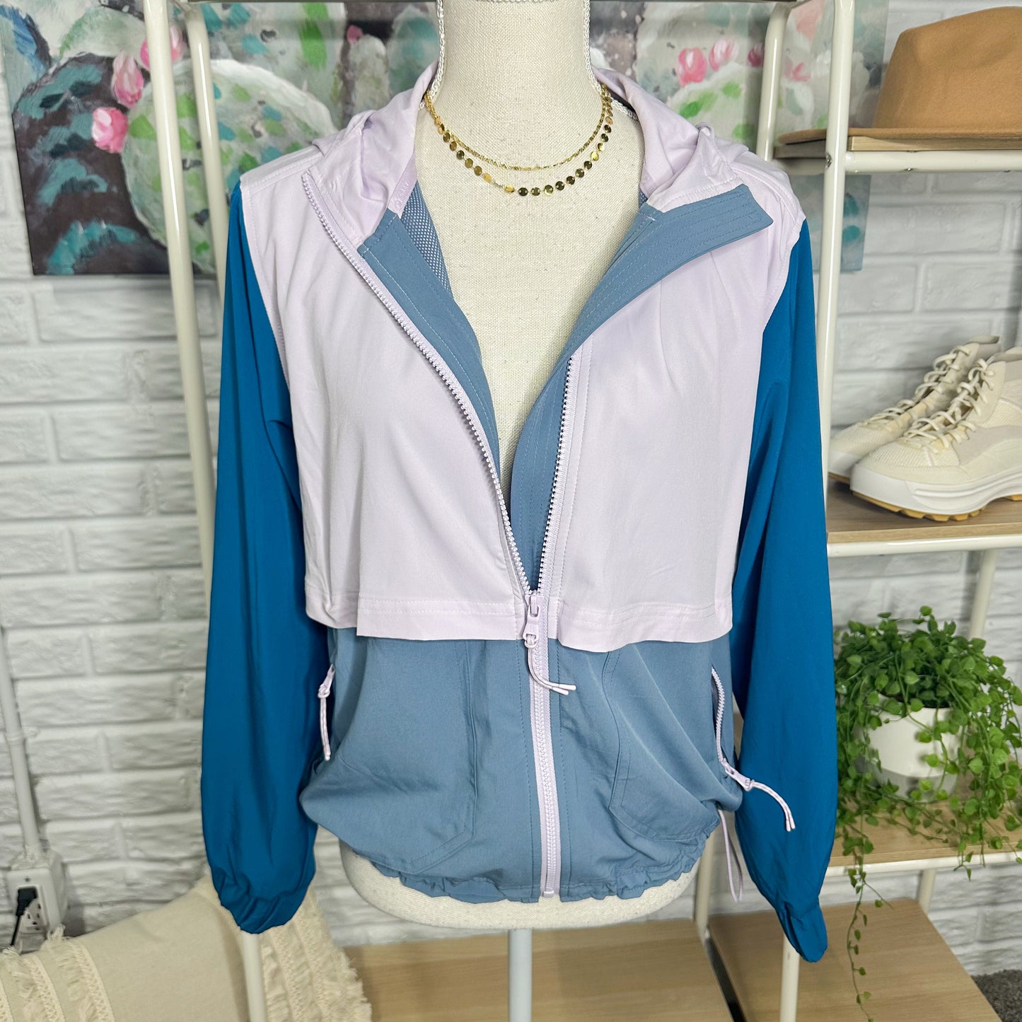 Lou & Grey Colorblock Wanderweave Windbreaker XS