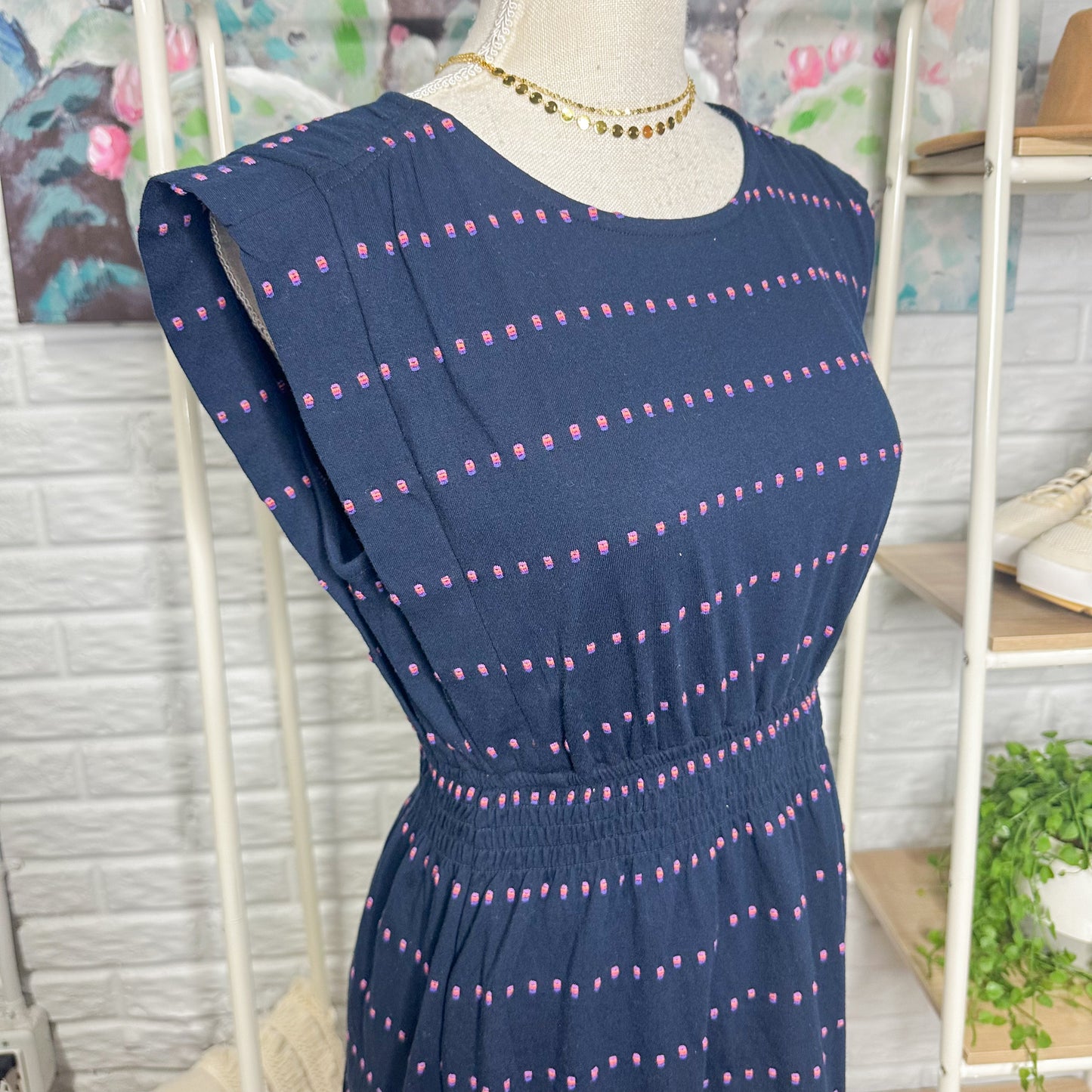 LOFT New Dotted Muscle Tee Dress (XS)