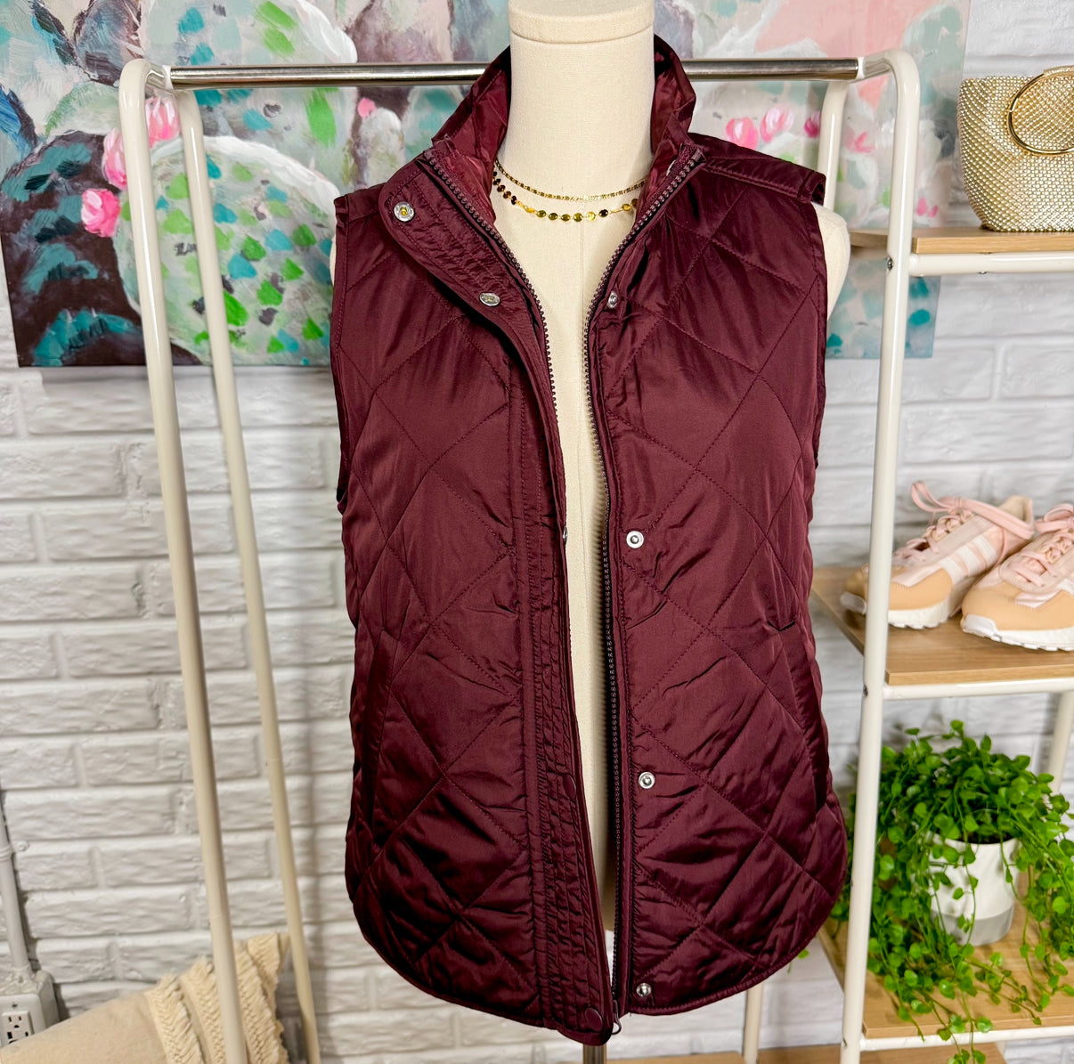 Maurice’s New Red Quilted Vest (XS)