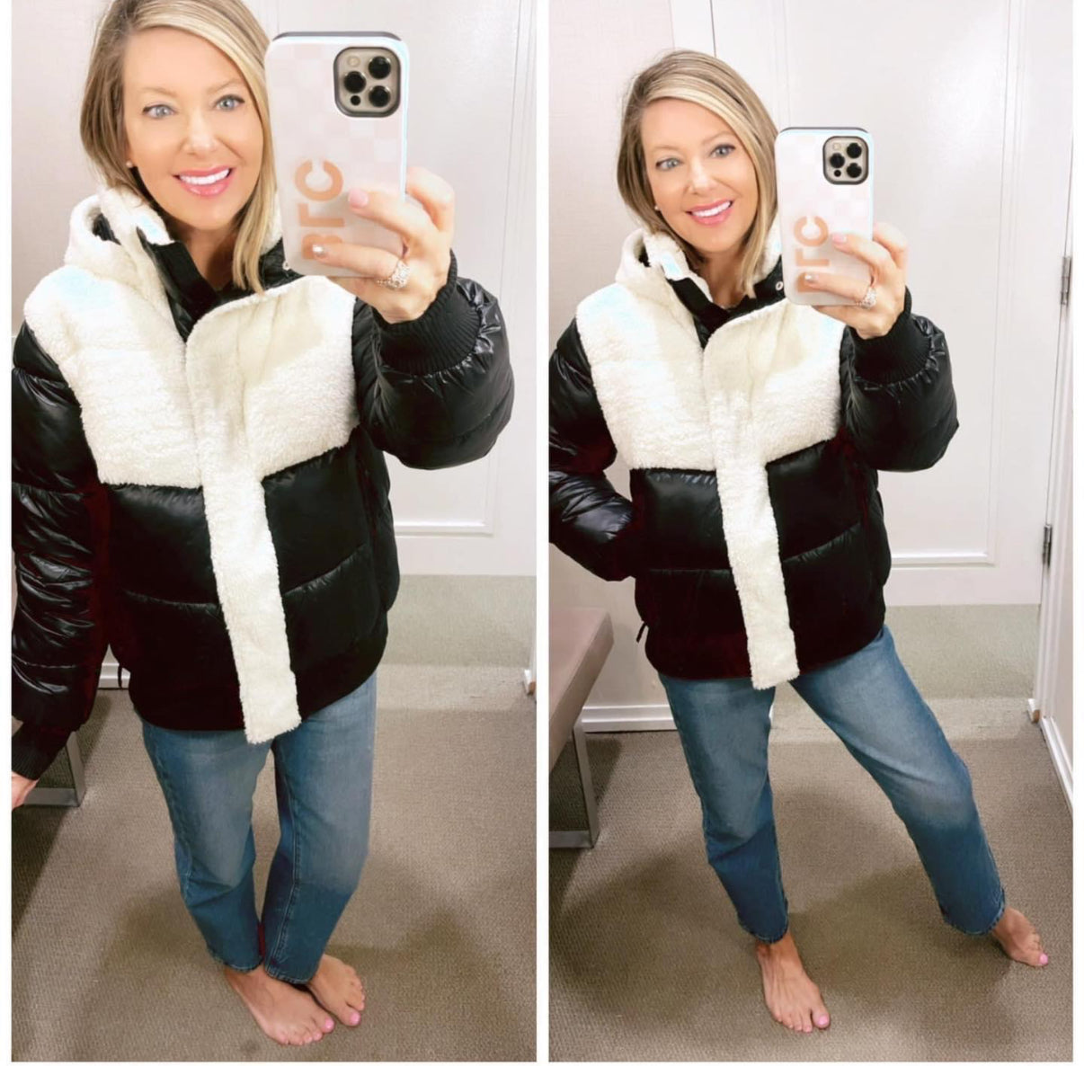 Lou & Grey Sherpa Puffer Jacket (XS)