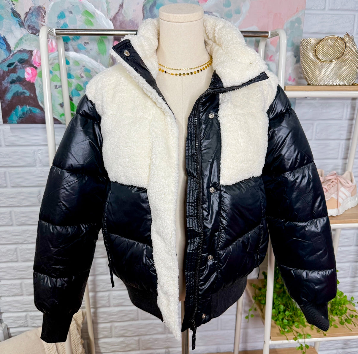 Lou & Grey Sherpa Puffer Jacket (XS)