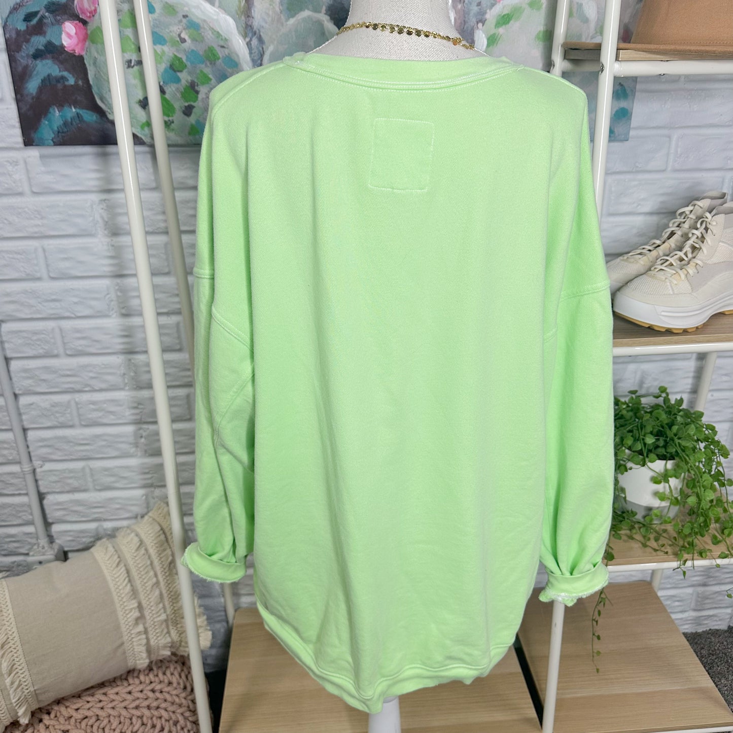 Aerie Real Crew Spring Fling Sweatshirt (L)