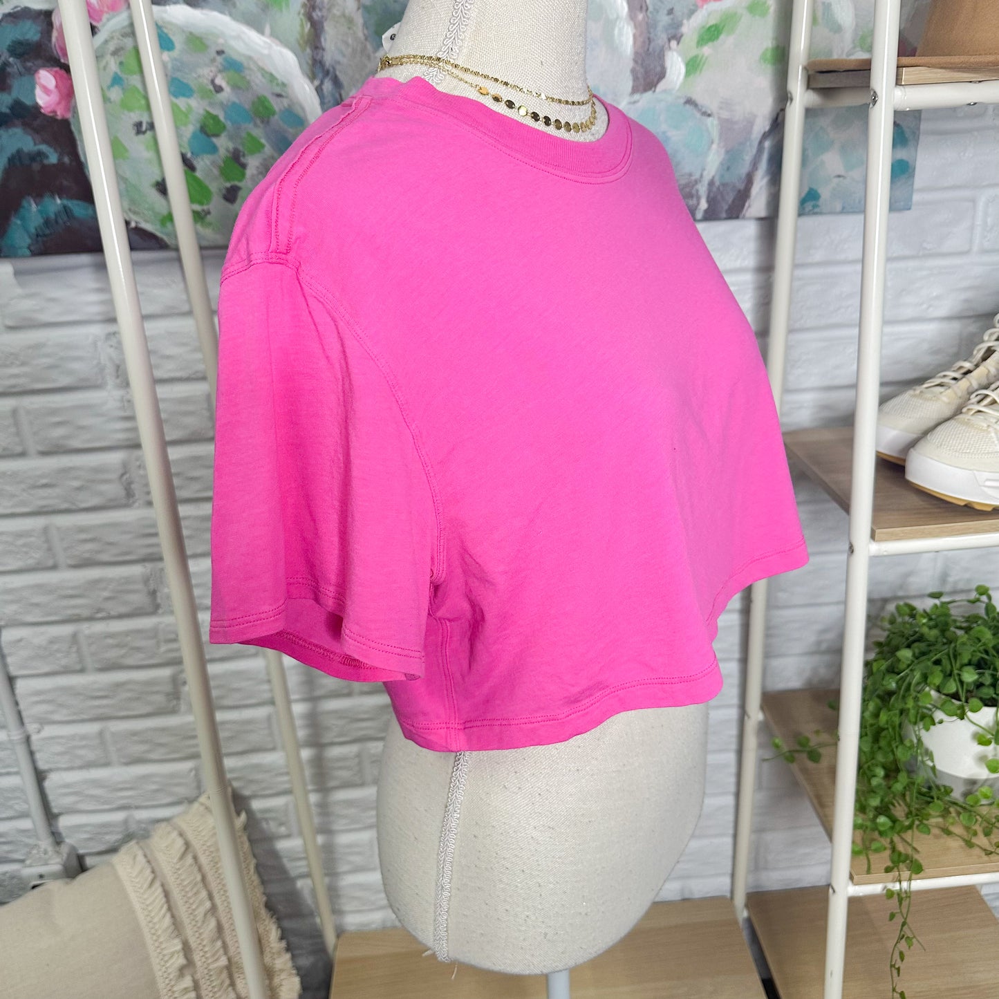 Lululemon All Yours Cropped Tee in Pink (8)