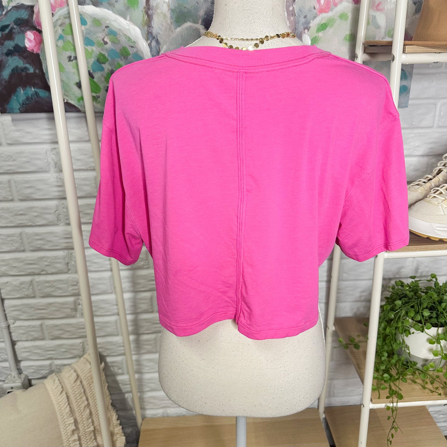 Lululemon All Yours Cropped Tee in Pink (8)