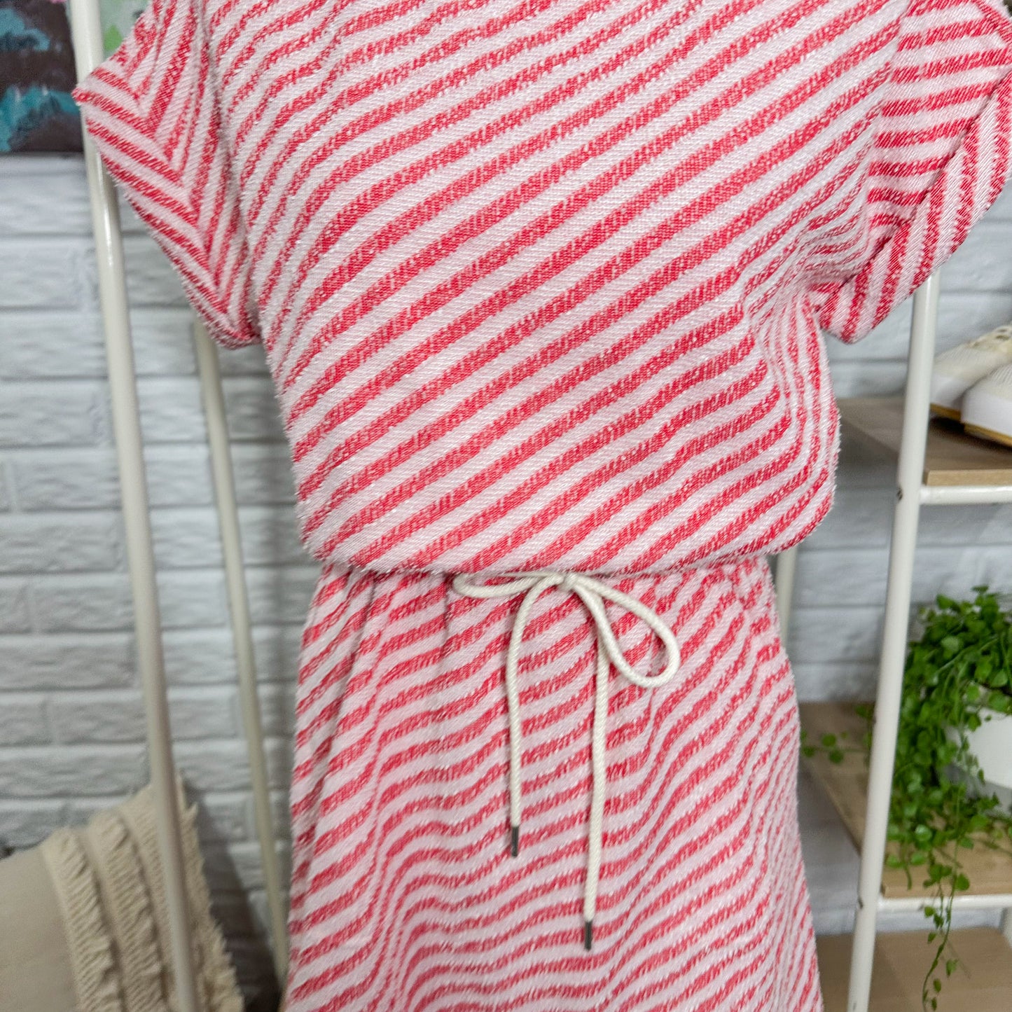 Lou & Grey Red Striped Pocket Dress (XS)