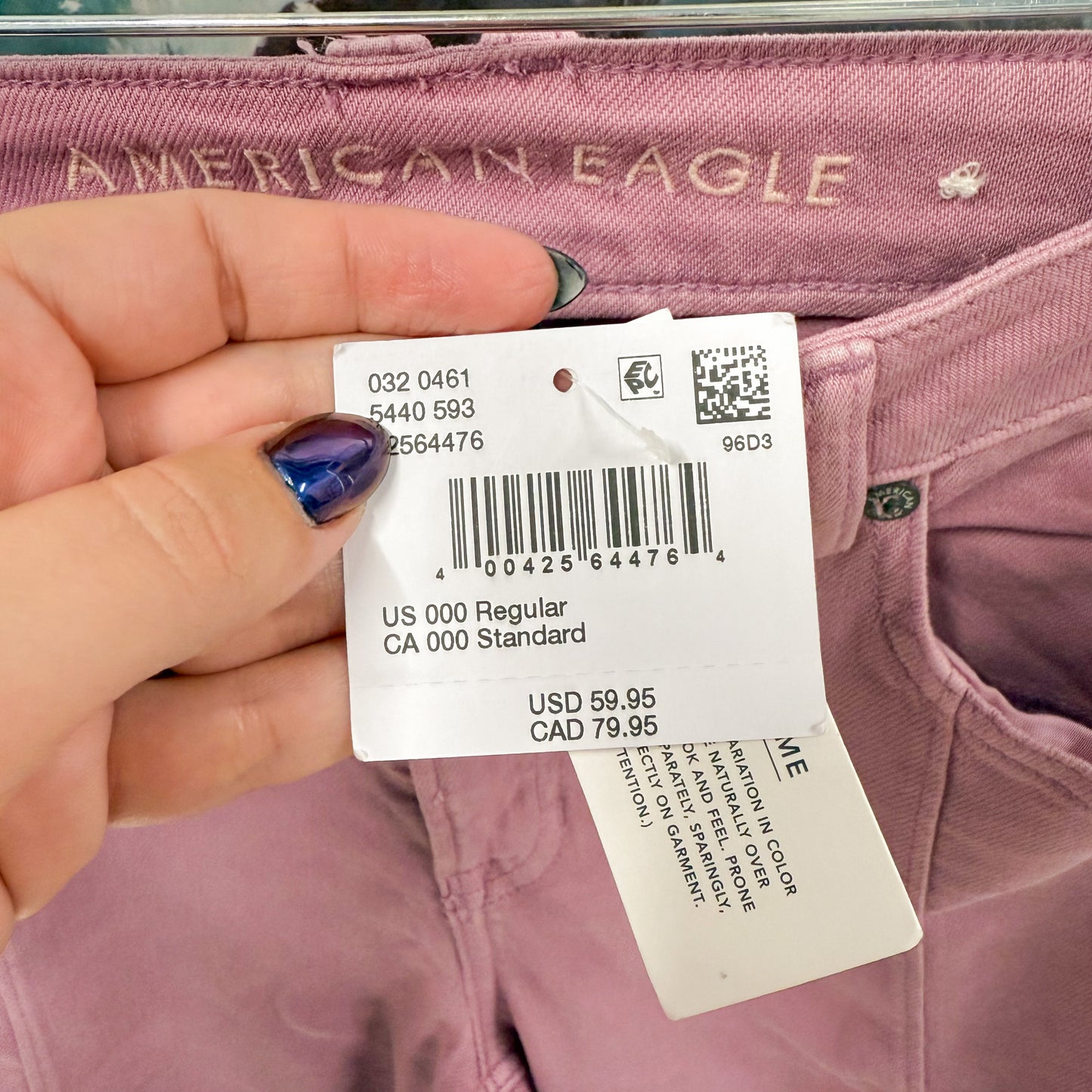 American Eagle New Low Rise Wide Leg Jeans Purple (000)