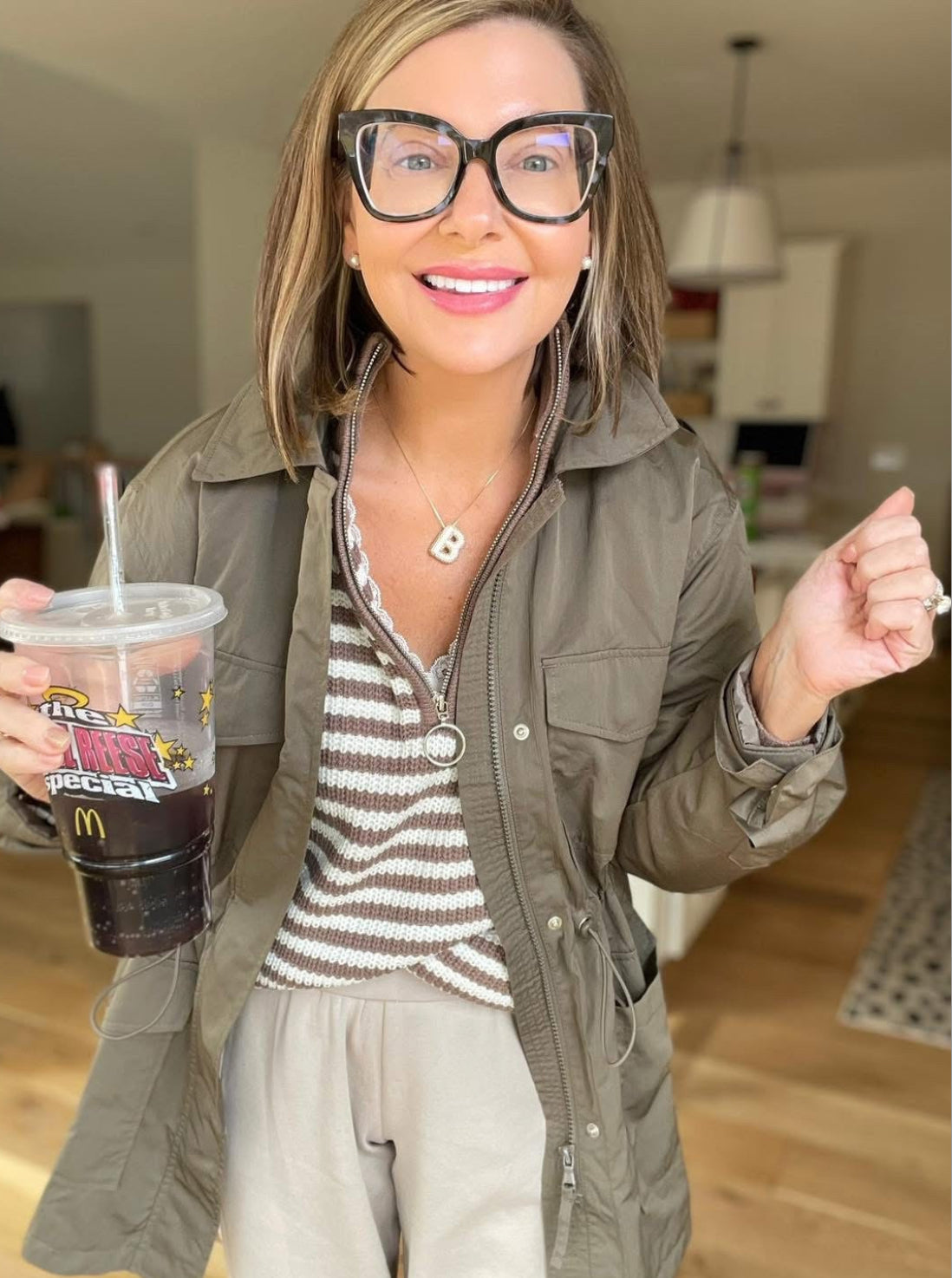 Lou & Grey Water Resistant Olive Utility Jacket (XS)