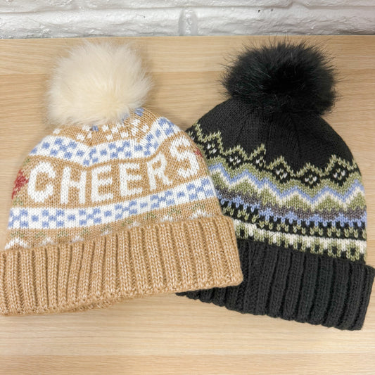 Maurice’s Cozy Knit Pom-Pom Beanies (2)