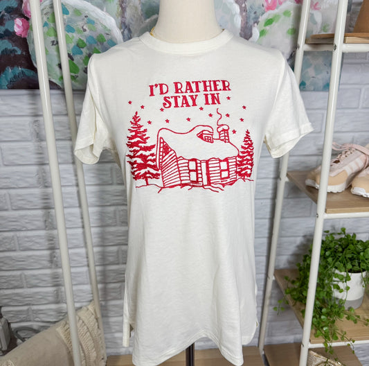 Maurice’s New “I’d Rather Stay In” Graphic Tee (XS)