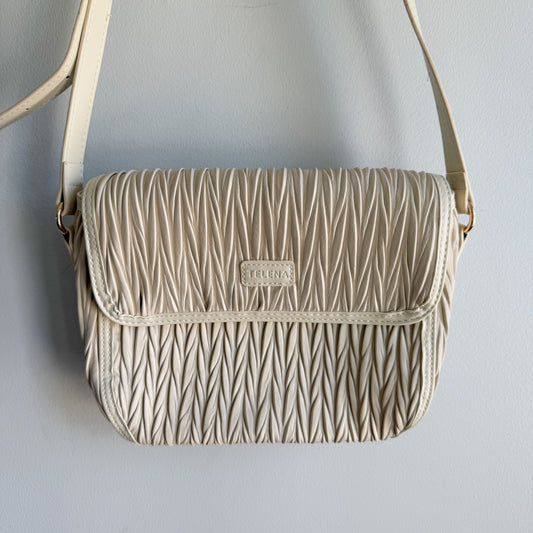 Telena Ivory Textured Crossbody
