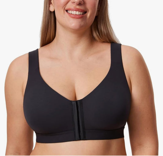 Delimira New Posture Wireless Bra in Black (34E)