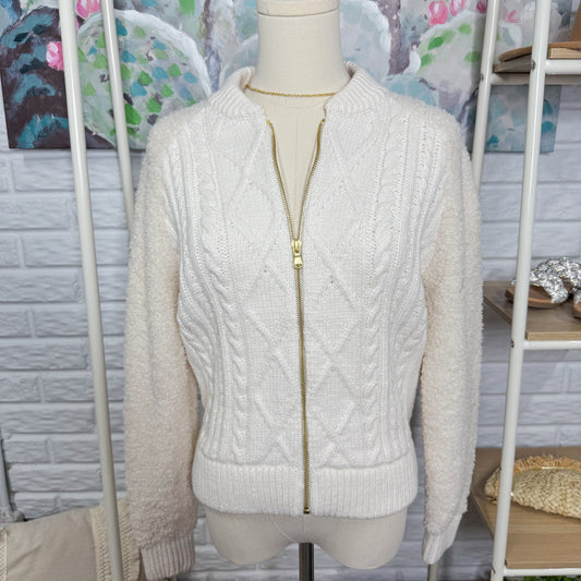 LOFT New Cable Bomber Sweater Jacket (XS)