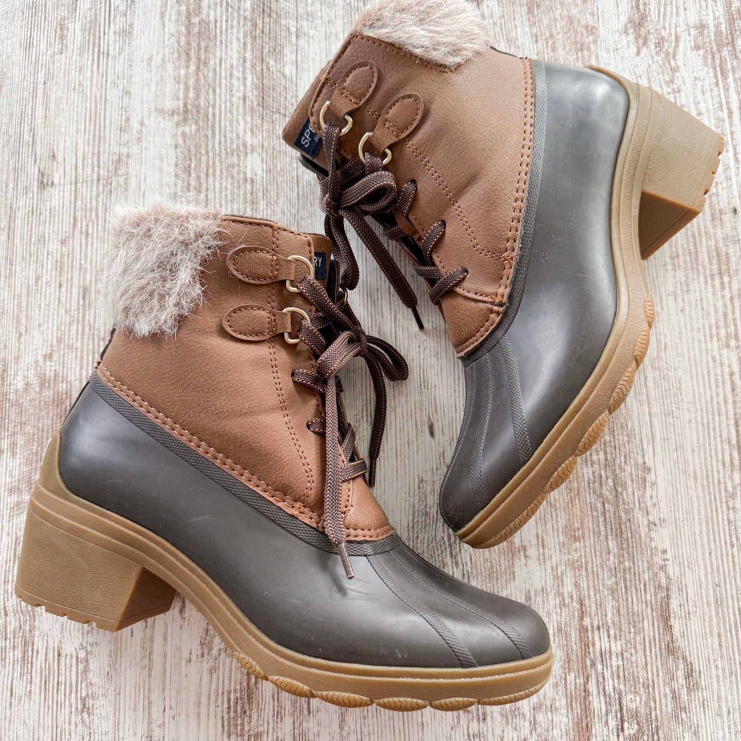 Sperry Brown Fur Duck Boot (9)