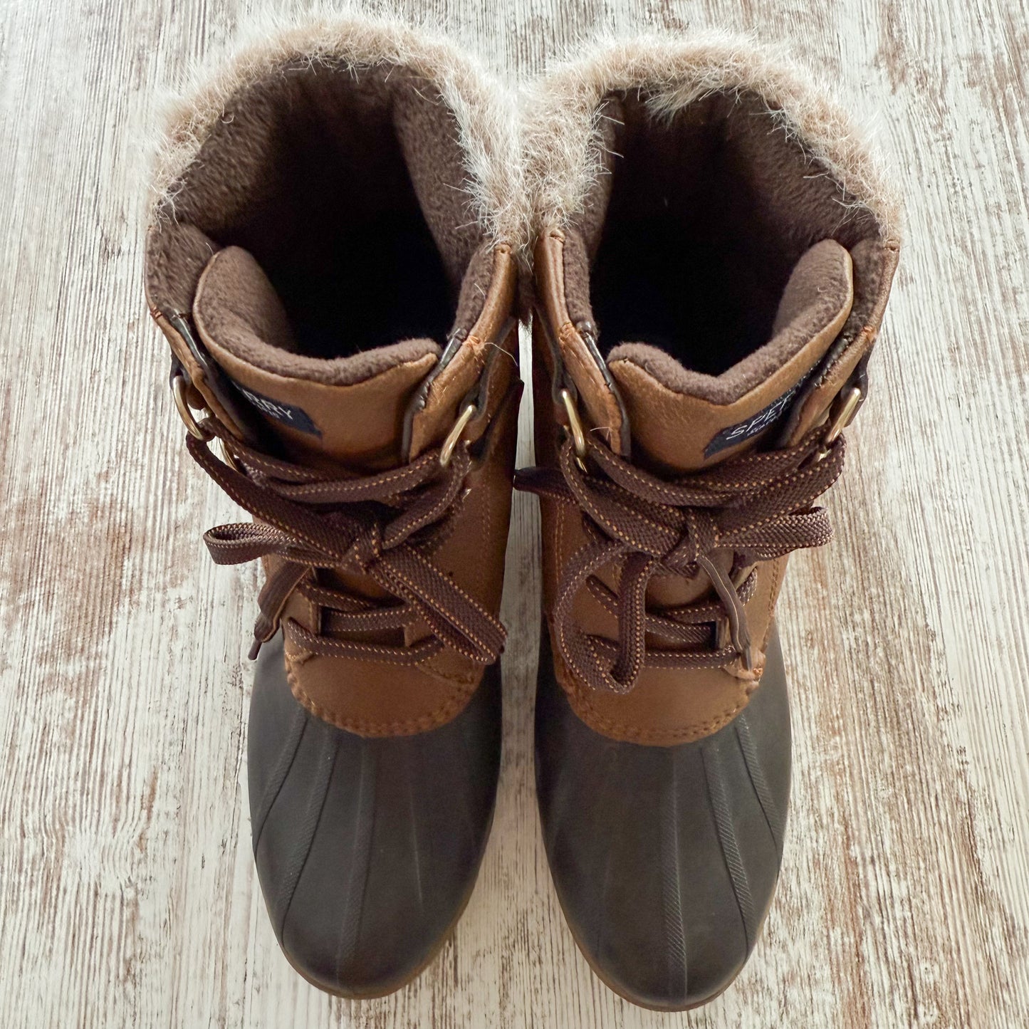 Sperry Brown Fur Duck Boot (9)