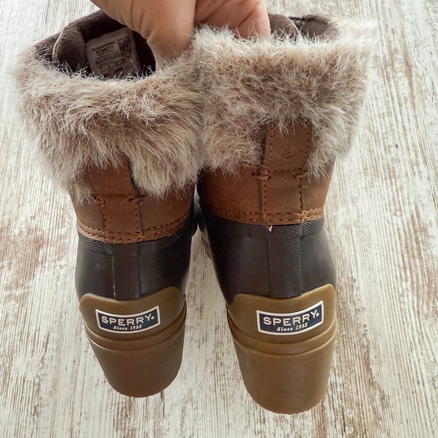 Sperry Brown Fur Duck Boot (9)