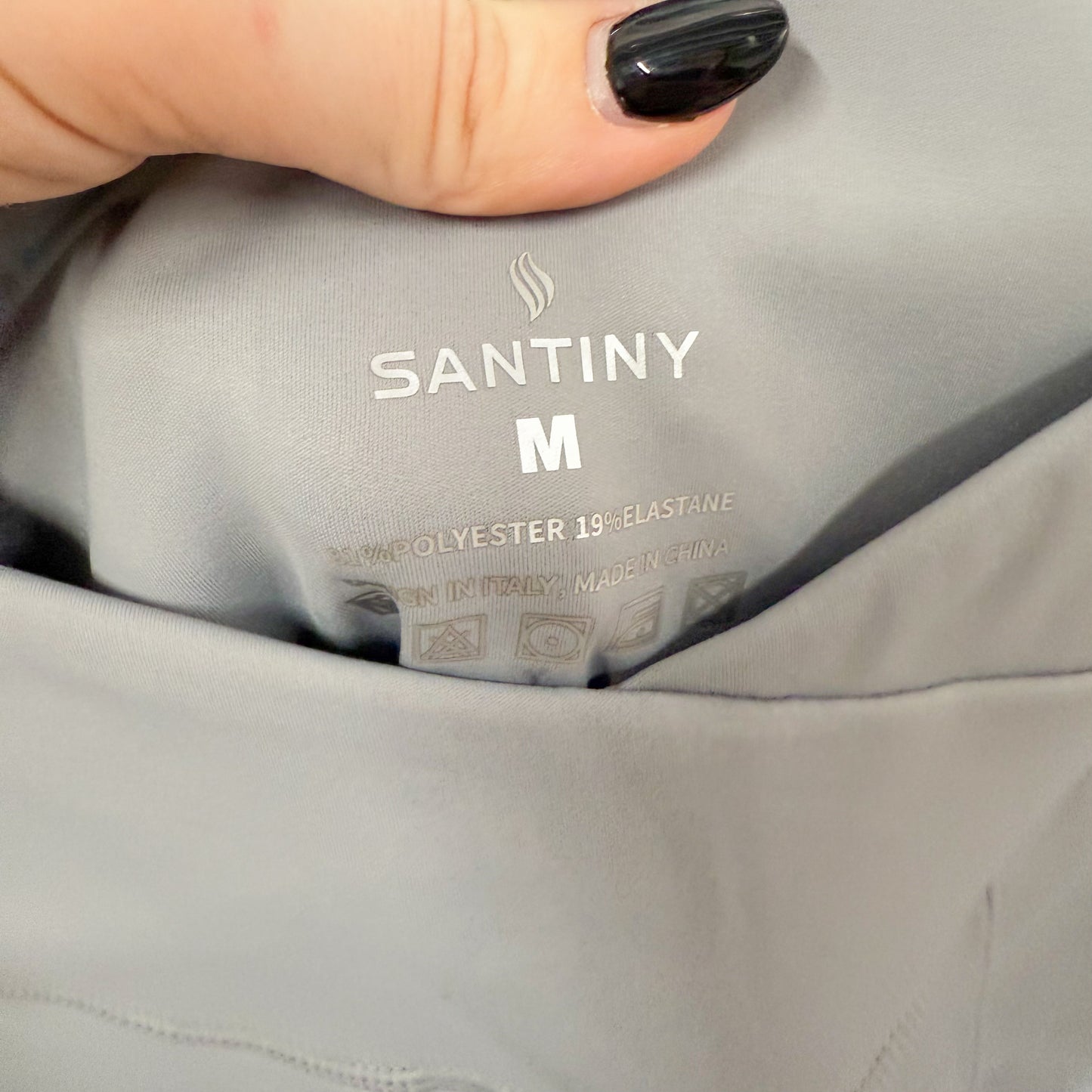 Santiny Grey Crossover Waist Joggers (M)