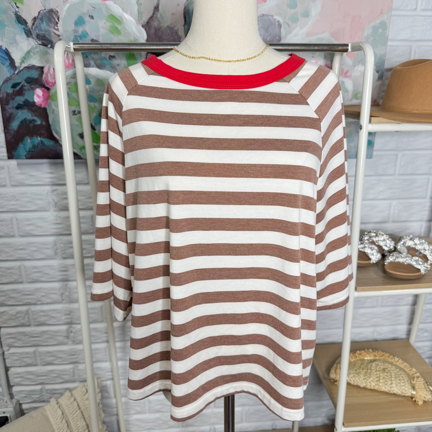 Dokotoo Striped Oversized Tee