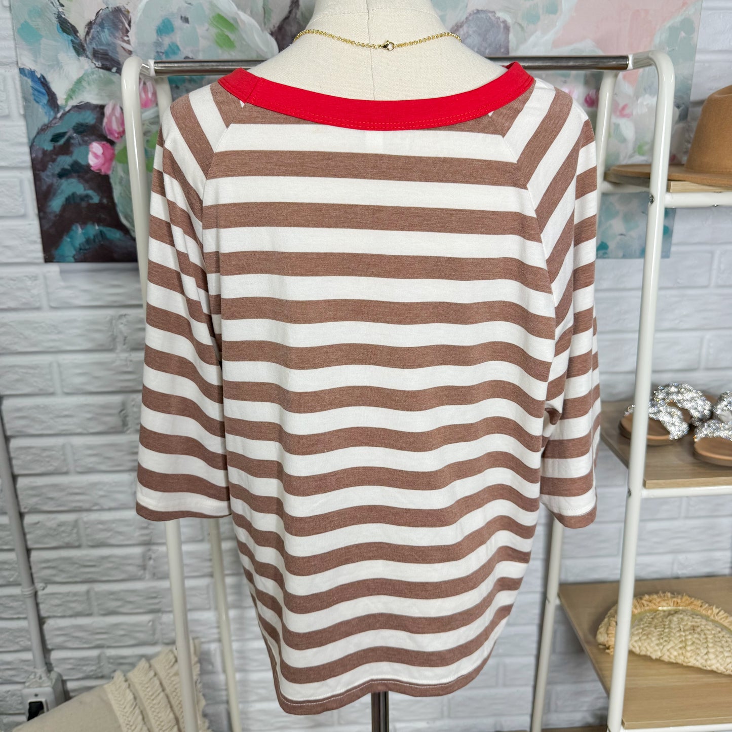 Dokotoo Striped Oversized Tee