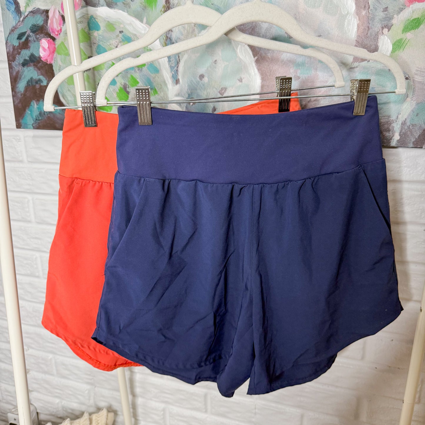 G4Free Two Piece Athletic Shorts Bundle Orange/Navy (M)