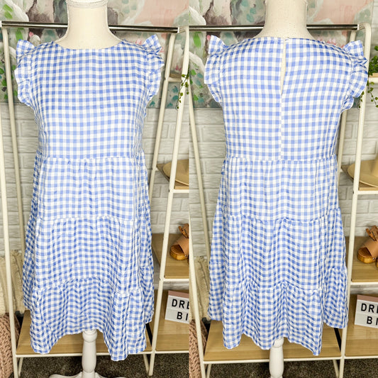 Kirundo NEW Blue & White Gingham Dress Size Small