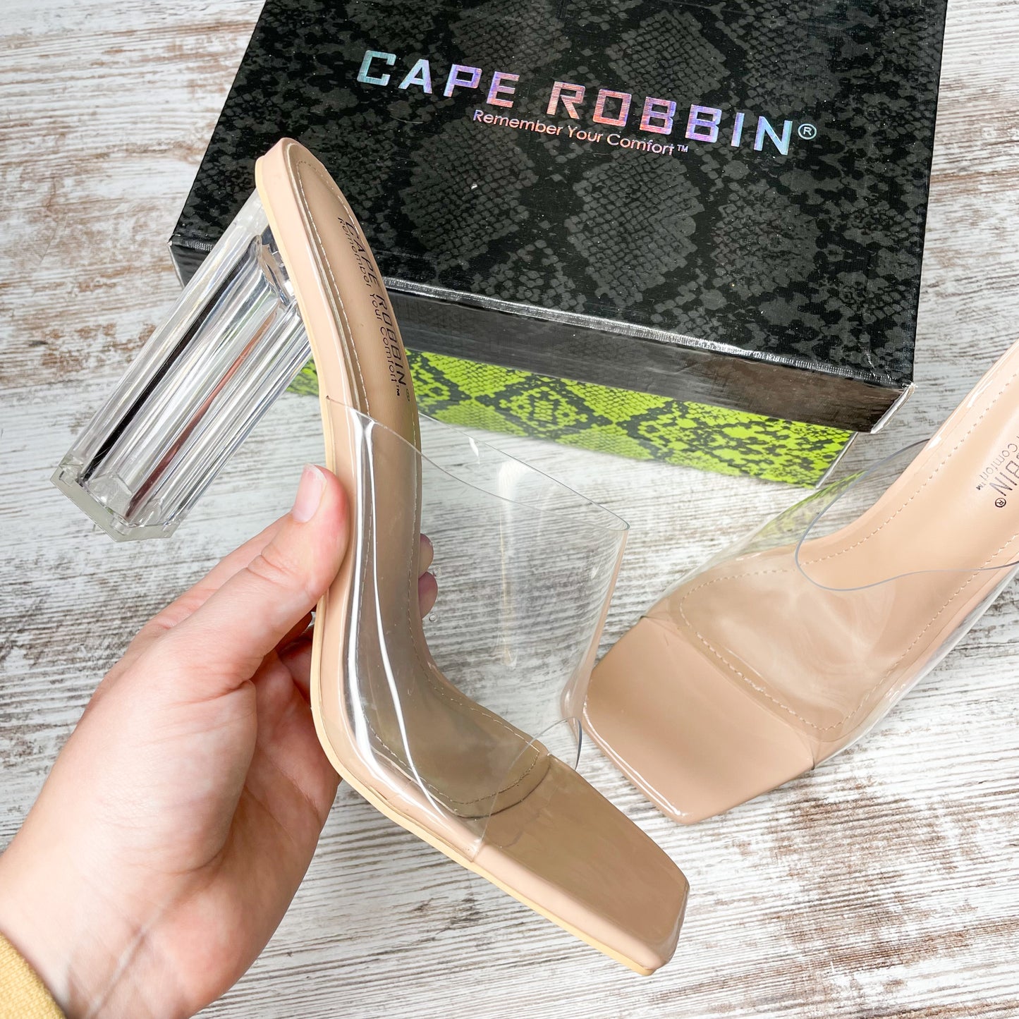 Cape Robbin NEW Edna Clear High Heel Size 10