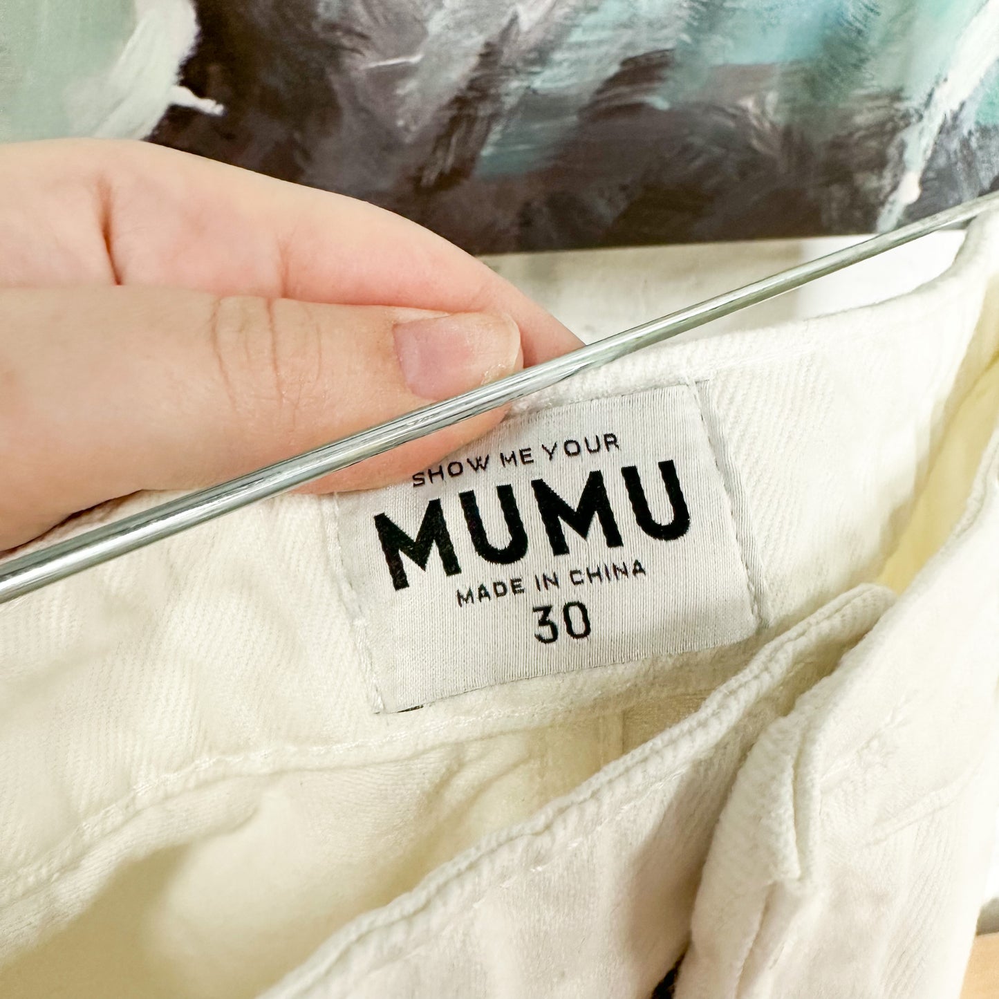 Show Me Your Mumu New White Philly Shorts Size 30