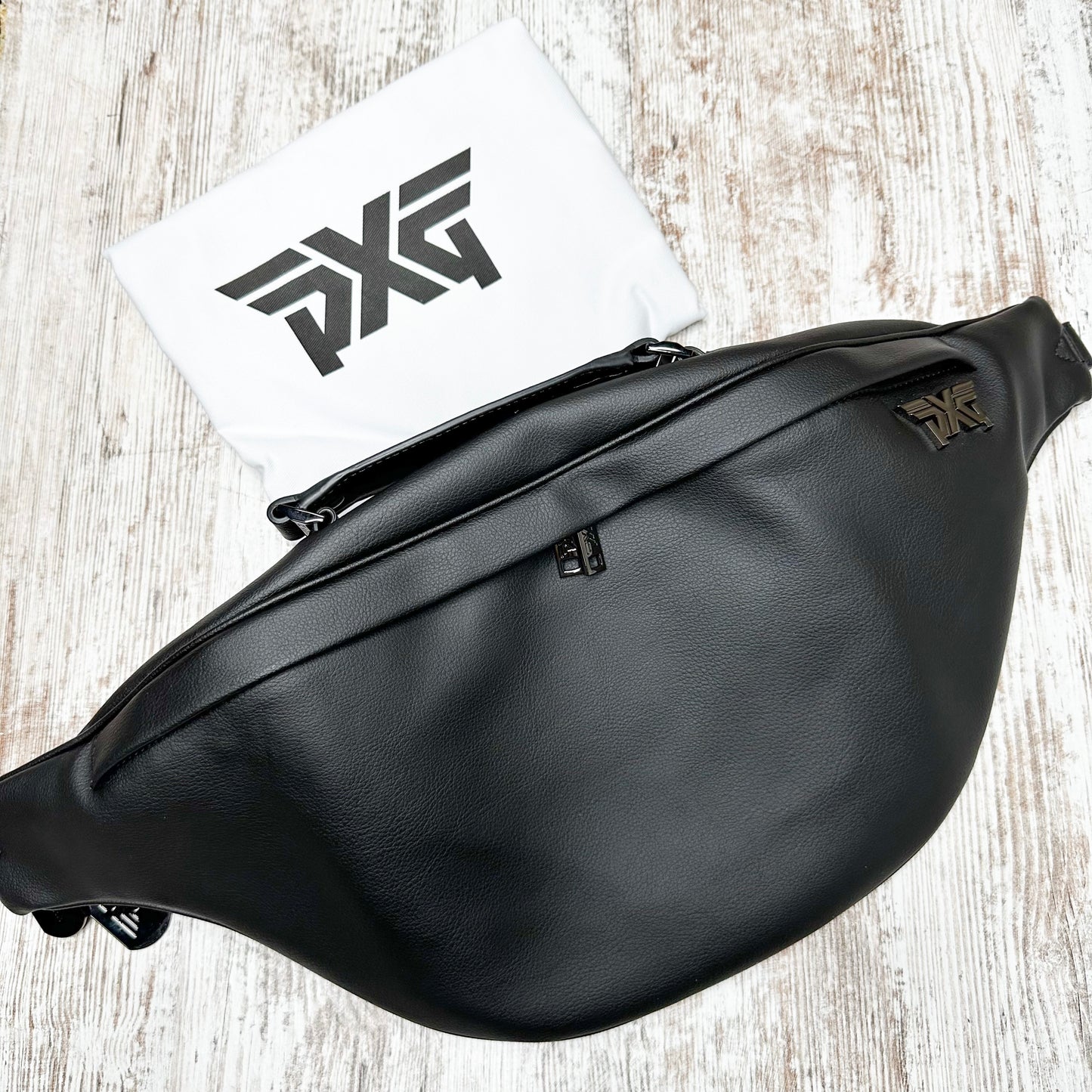 PXG New Black Cactus Leather Sling Bag