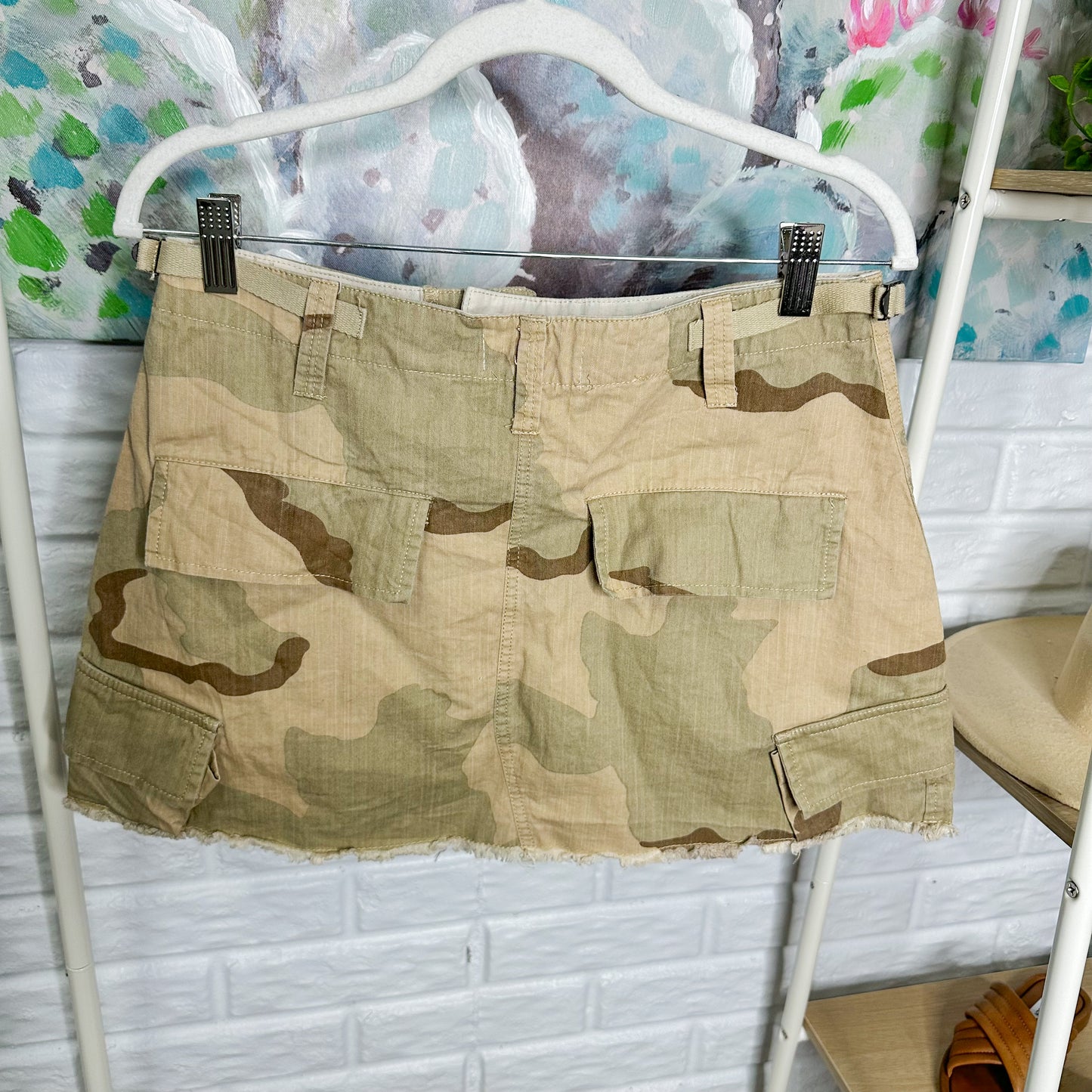 The Post Camo Mini Skirt Size Medium