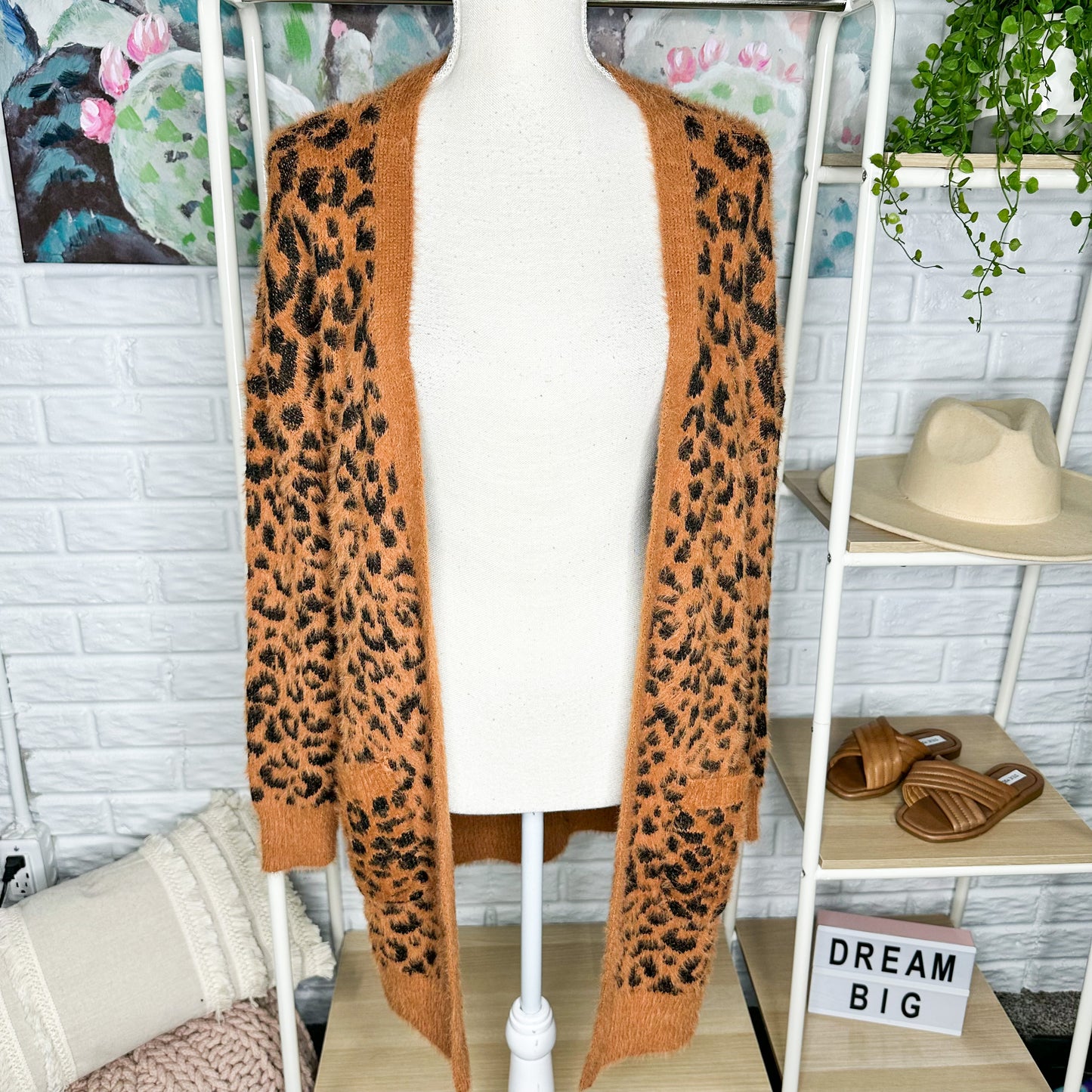 Maurice's New Fuzzy Leopard Cardigan Size XS