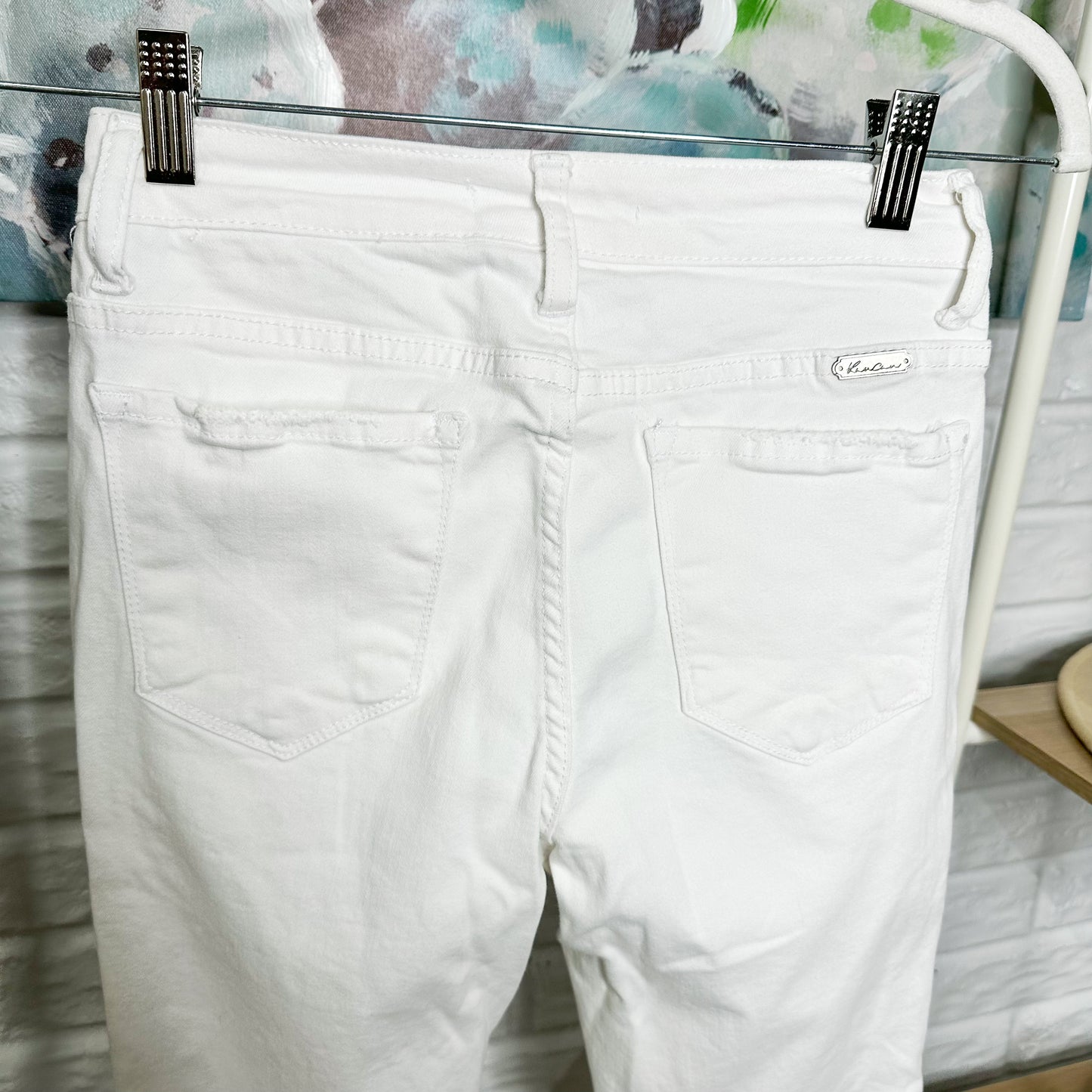 KanCan High Waist White Skinny Jeans Size 27