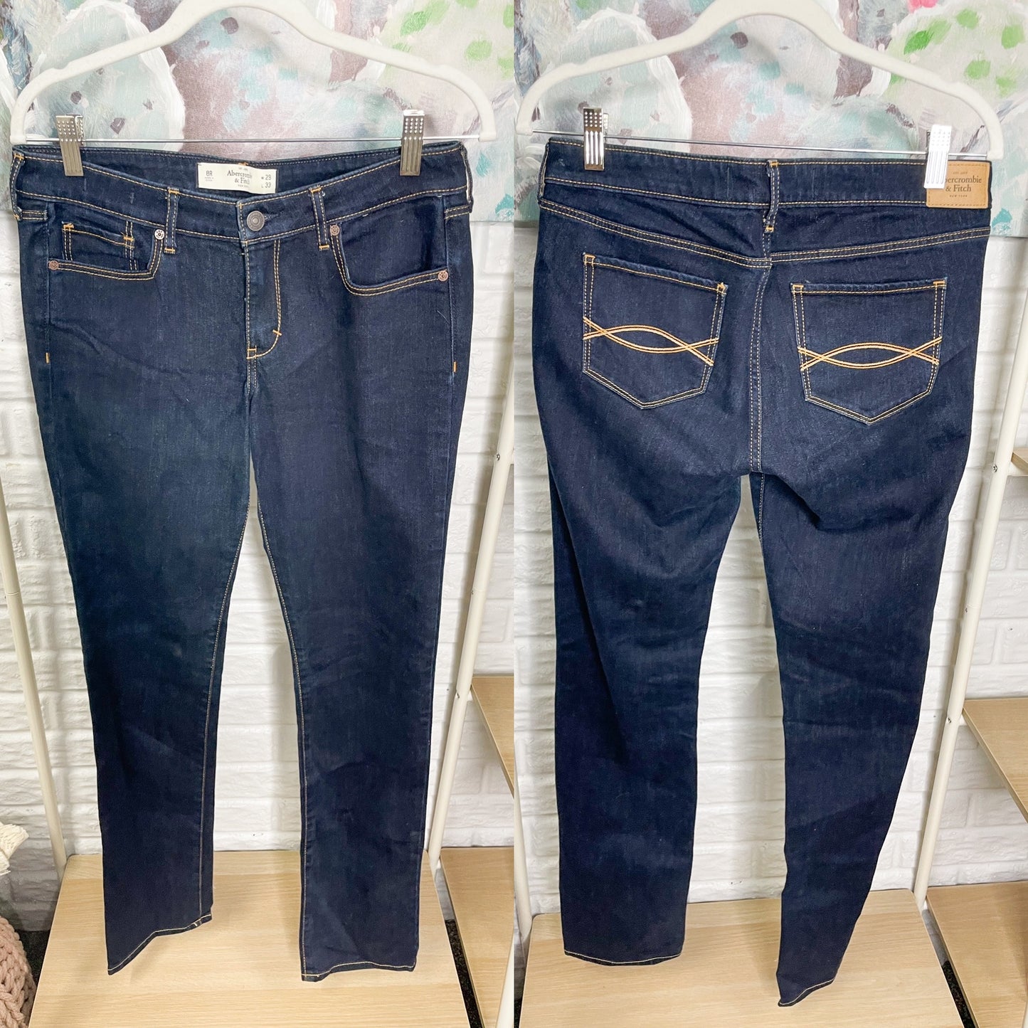 Abercrombie & Fitch The Skinny Dark Wash Jeans Size 8R