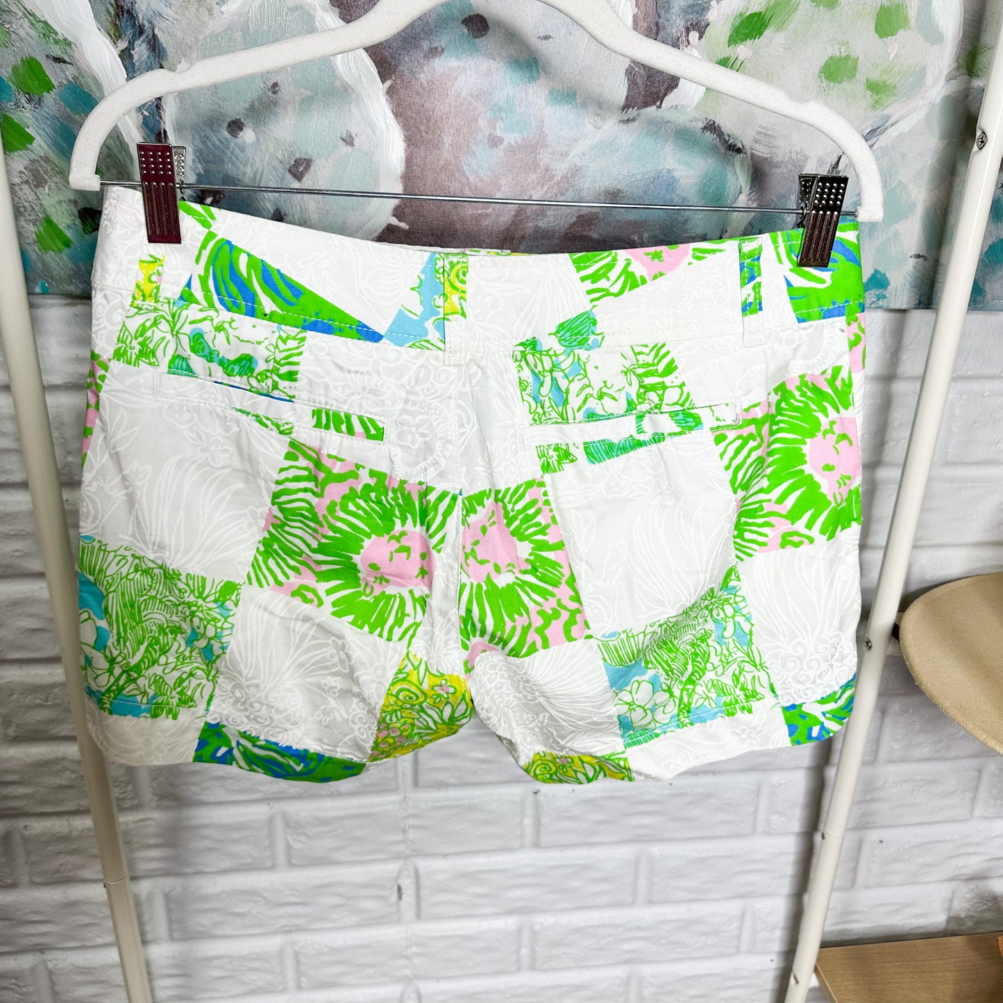 Lily Pulitzer Lioness Callahan Patchwork Shorts Size 4