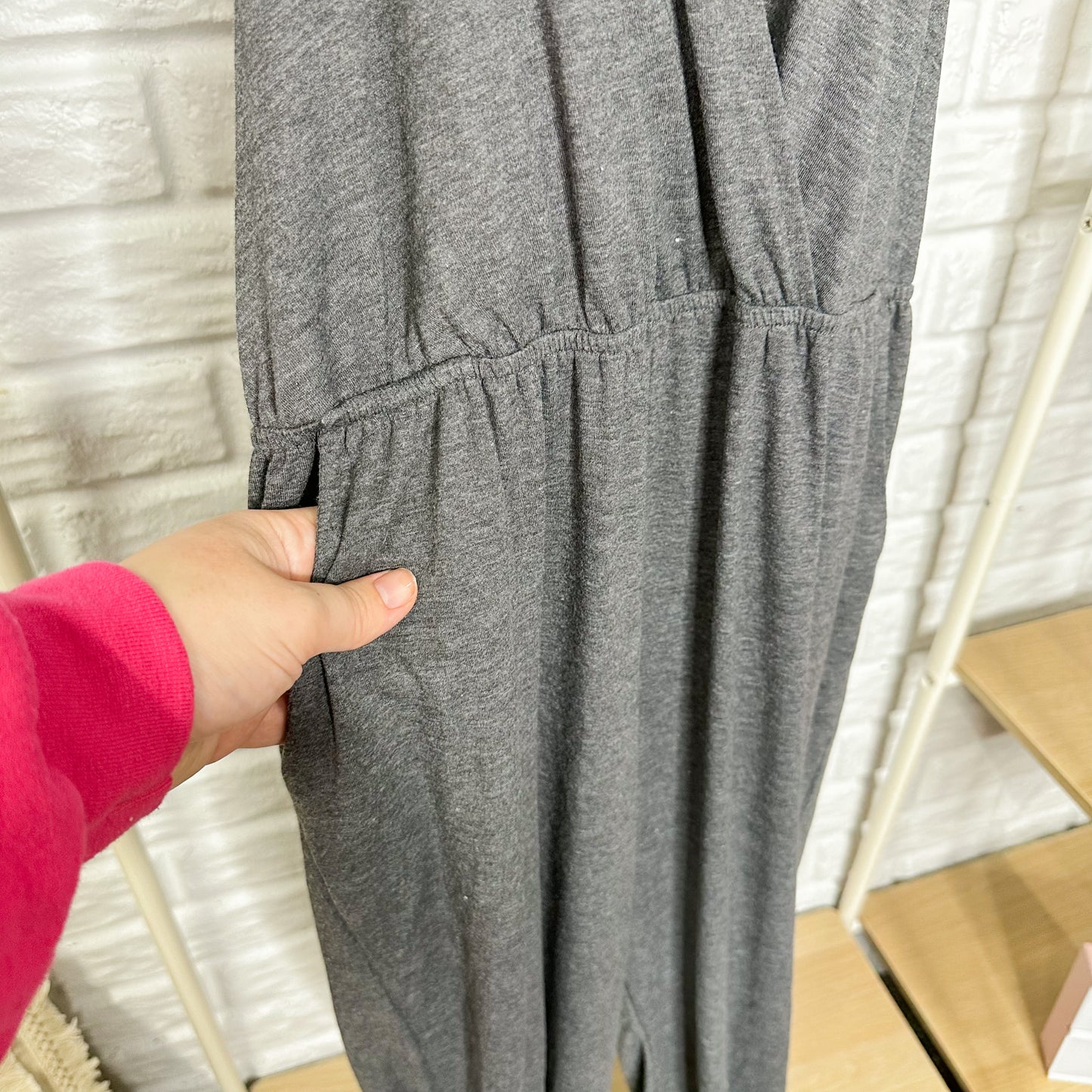 Prettygarden New Grey Halter Jumpsuit Size Large